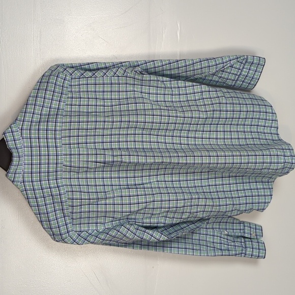 Johnnie-O Plaid Linen Blend Button Up Shirt - Picture 4 of 9